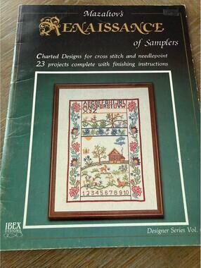 Renaissance Of Samplers Instructional Needlecraft Booklet Ibex 1981 22 Pgs